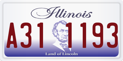 IL license plate A311193