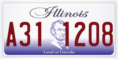 IL license plate A311208
