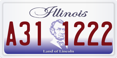 IL license plate A311222