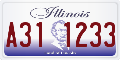IL license plate A311233