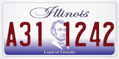 IL license plate A311242