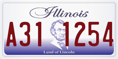 IL license plate A311254