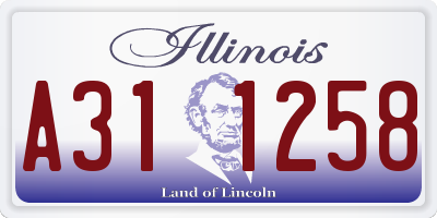 IL license plate A311258
