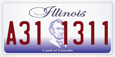 IL license plate A311311