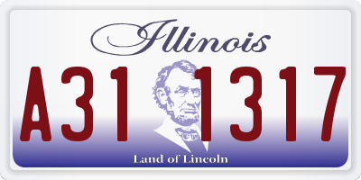 IL license plate A311317