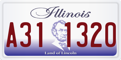 IL license plate A311320