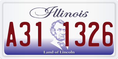 IL license plate A311326