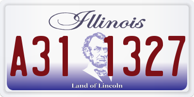 IL license plate A311327