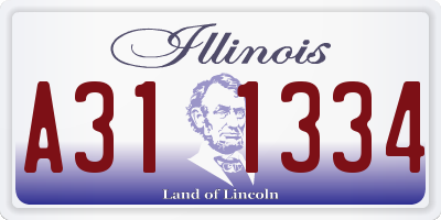 IL license plate A311334