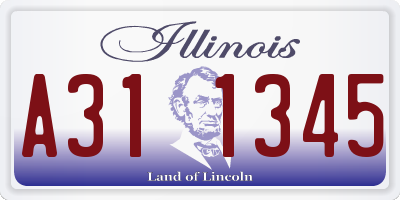 IL license plate A311345