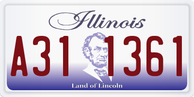 IL license plate A311361