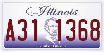 IL license plate A311368