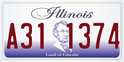 IL license plate A311374