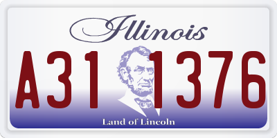IL license plate A311376