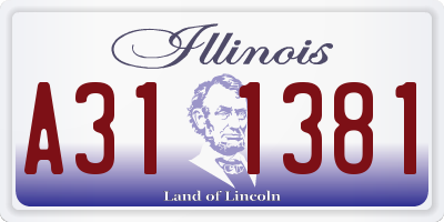 IL license plate A311381