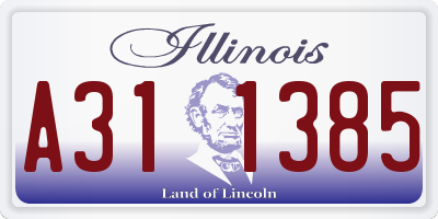 IL license plate A311385