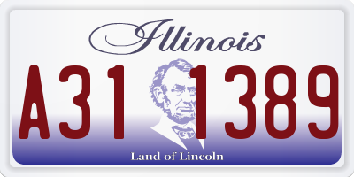 IL license plate A311389