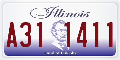 IL license plate A311411