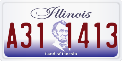 IL license plate A311413