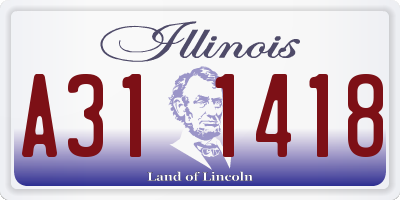 IL license plate A311418