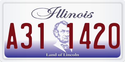 IL license plate A311420