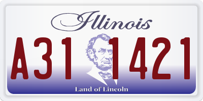 IL license plate A311421