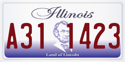 IL license plate A311423