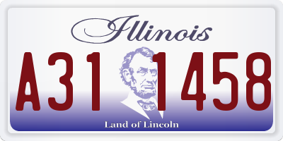 IL license plate A311458