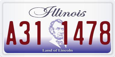 IL license plate A311478