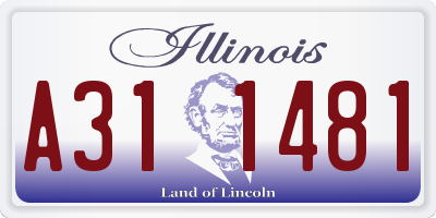 IL license plate A311481