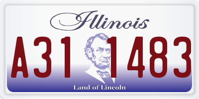IL license plate A311483