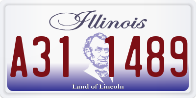 IL license plate A311489