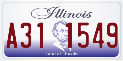IL license plate A311549