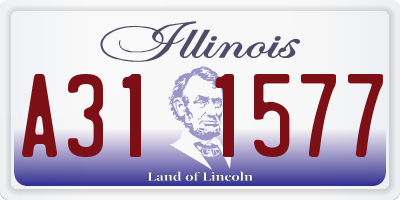 IL license plate A311577