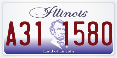 IL license plate A311580