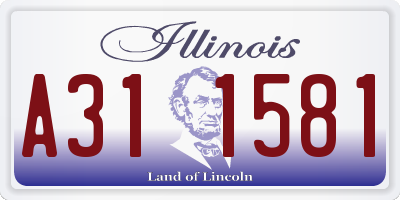 IL license plate A311581