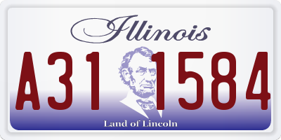 IL license plate A311584