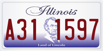 IL license plate A311597