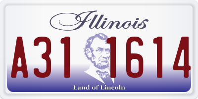 IL license plate A311614