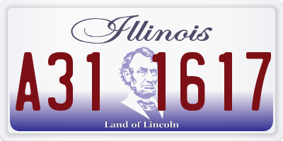 IL license plate A311617