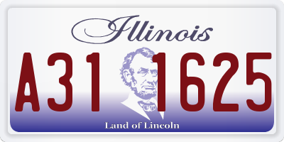 IL license plate A311625