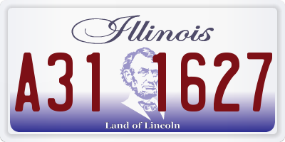 IL license plate A311627