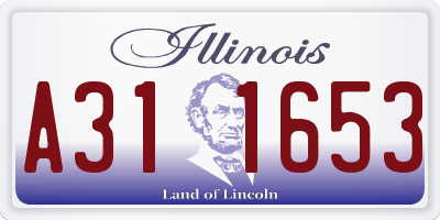 IL license plate A311653