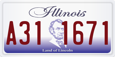 IL license plate A311671