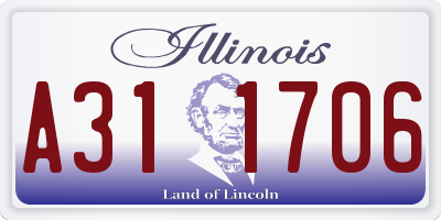IL license plate A311706