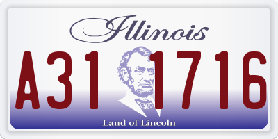 IL license plate A311716