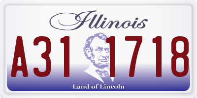 IL license plate A311718