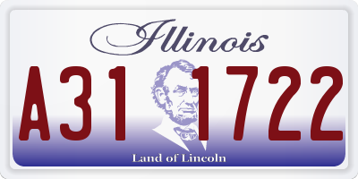 IL license plate A311722