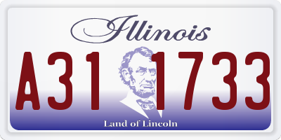 IL license plate A311733