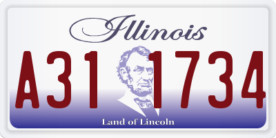 IL license plate A311734